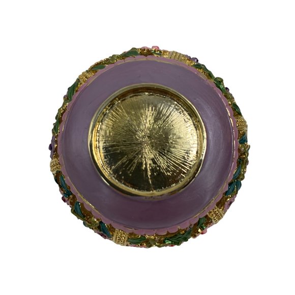 Trinket Decorative Box Gift Metal Hand Painted Magnetic Lid on Hinge 2.5" 6562 - Picture 6 of 8